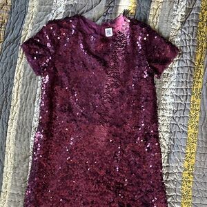 GAP Kids Sequin Dress - Sparkling Burgundy